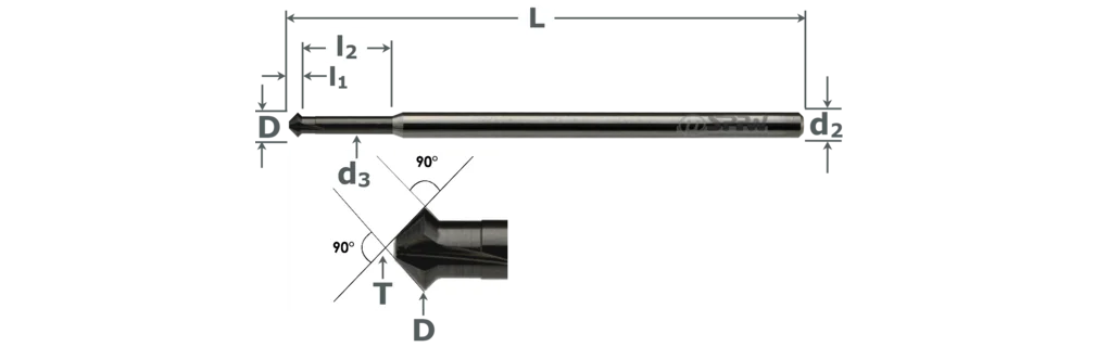 Mini Carbide Forward / Backward Deburrer X.Cut Bi-Face 90° | SPPW GmbH